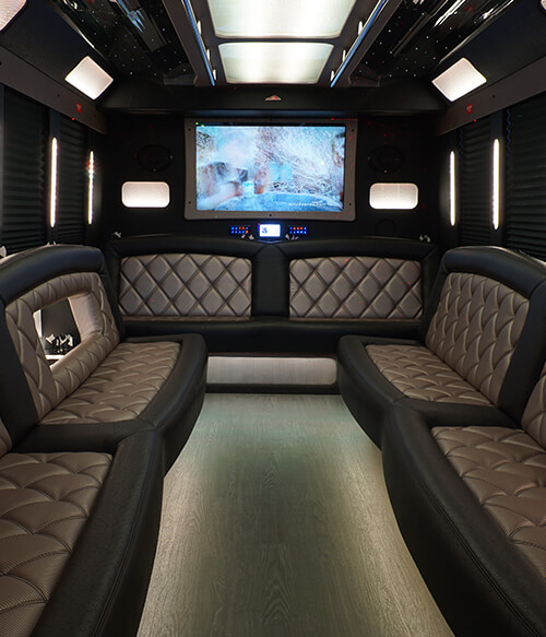 Lake Geneva party bus interior